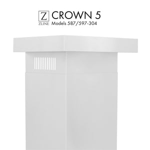 ZLINE Crown Molding Profile 5 for Wall Mount Range Hood (CM5-587/597-304) - MyBBQDirect