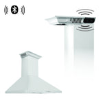 ZLINE Wall Mount Range Hood in Stainless Steel with Built-in ZLINE CrownSound™ Bluetooth Speakers (KF1CRN-BT) - MyBBQDirect
