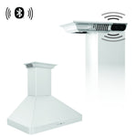 ZLINE 30 in. Wall Mount Range Hood in Stainless Steel with Built-in ZLINE CrownSound™ Bluetooth Speakers (KF2CRN-BT) - MyBBQDirect