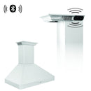 ZLINE 30 in. Wall Mount Range Hood in Stainless Steel with Built-in ZLINE CrownSound™ Bluetooth Speakers (KF2CRN-BT) - MyBBQDirect