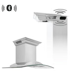ZLINE Wall Mount Range Hood in Stainless Steel with Built-in ZLINE CrownSound Bluetooth Speakers (KNCRN-BT) - MyBBQDirect