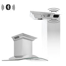 ZLINE Wall Mount Range Hood in Stainless Steel with Built-in ZLINE CrownSound Bluetooth Speakers (KNCRN-BT) - MyBBQDirect