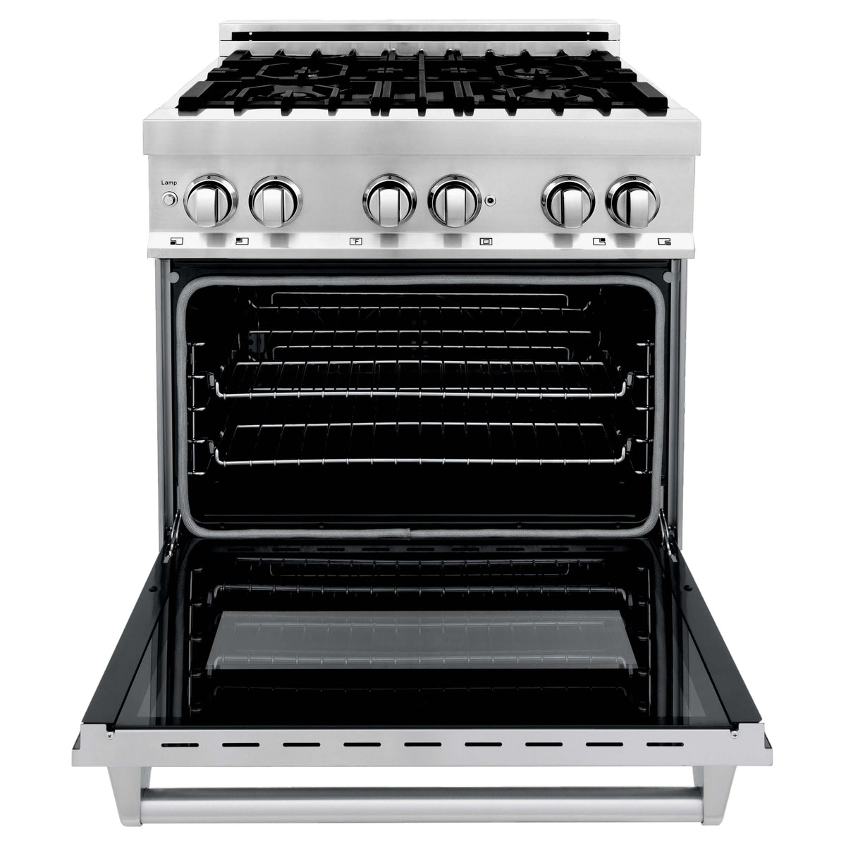 ZLINE 30 in. 4.0 cu. ft. Electric Oven and Gas Cooktop Dual Fuel Range with Griddle in Stainless Steel (RA-GR-30) - MyBBQDirect