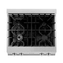 ZLINE 30 in. Porcelain Rangetop in DuraSnow Stainless Steel with 4 Gas Burners (RTS-30) Available with Brass Burners - MyBBQDirect