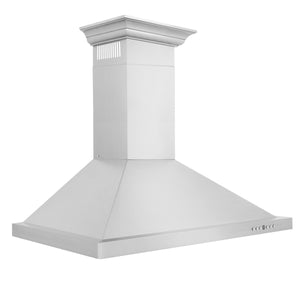 ZLINE Convertible Vent Wall Mount Range Hood in Stainless Steel with Crown Molding (KBCRN) - MyBBQDirect