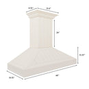 ZLINE Wooden Wall Mount Range Hood in Cottage White - Includes Motor (KPTT)