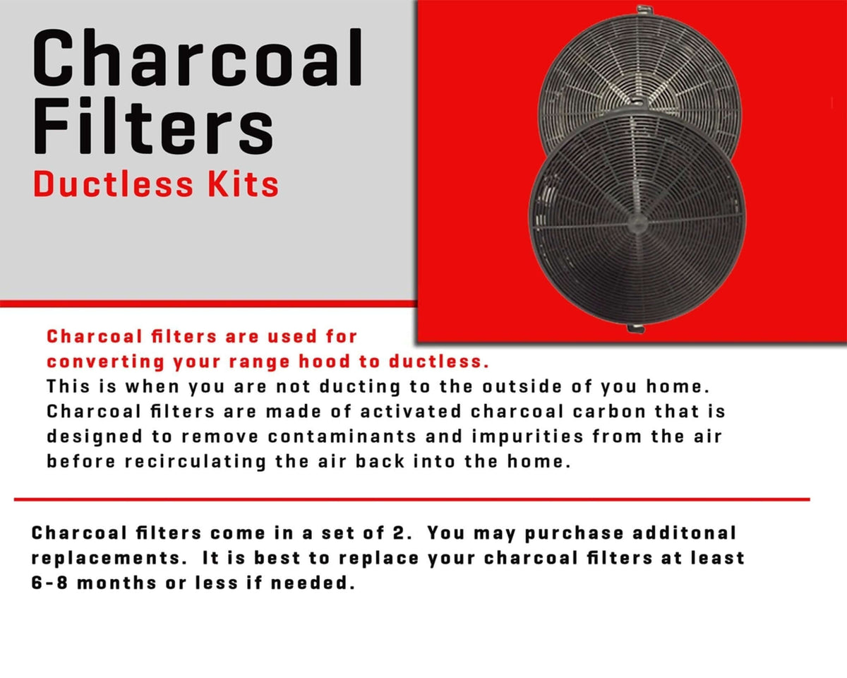 ZLINE 1 Set of 2 Charcoal Filters for Range Hoods with Recirculating Option (CF1) - MyBBQDirect