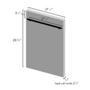 ZLINE 18 in. Dishwasher Panel in Stainless Steel with Modern Handle (DP-18) - MyBBQDirect