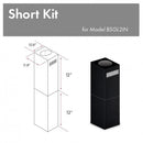 ZLINE 2-12 in. Short Chimney Pieces for 7 ft. to 8 ft. Ceilings in Black Stainless (SK-BSGL2iN) - MyBBQDirect
