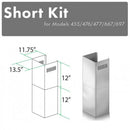 ZLINE 2-12 in. Short Chimney Pieces for 8 ft. Ceilings (SK-455/476/477/667/697) - MyBBQDirect