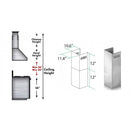 ZLINE 2-12 in. Short Chimney Pieces for 7.7 ft. to 8 ft. Ceilings (SK-597-304) - MyBBQDirect