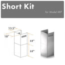 ZLINE 2-12 in. Short Chimney Pieces for 8 ft. Ceilings (SK-687) - MyBBQDirect