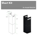 ZLINE 2-12 in. Short Chimney Pieces for 7 ft. to 8 ft. Ceilings (SK-BS655N) - MyBBQDirect