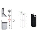 ZLINE 2-12 in. Short Chimney Pieces for 7 ft. to 8 ft. Ceilings (SK-BS655N) - MyBBQDirect
