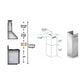 ZLINE 2-12 in. Short Chimney Pieces for 7 ft. to 8 ft. Ceilings (SK-KZ) - MyBBQDirect