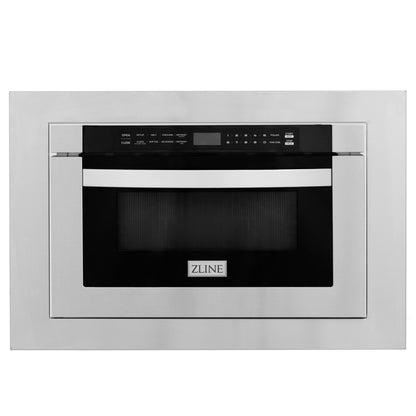 ZLINE 24 in. 1.2 cu. ft. Stainless Steel Microwave Drawer with 30 in. Trim Kit (MWD-TK-30) - MyBBQDirect