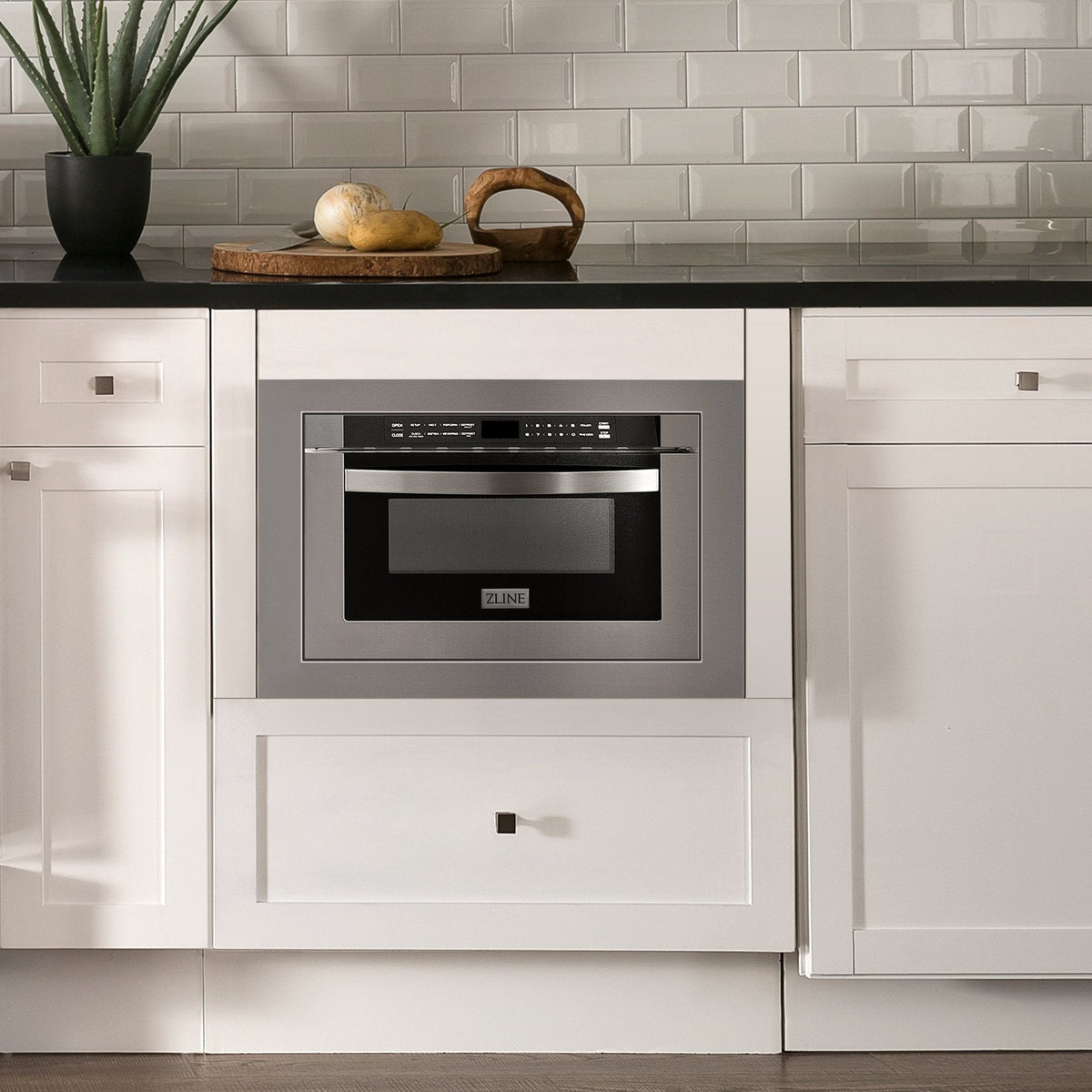 ZLINE 24 in. 1.2 cu. ft. Stainless Steel Microwave Drawer with 30 in. Trim Kit (MWD-TK-30) - MyBBQDirect