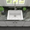 ZLINE 24 in. Rome Dual Mount Single Bowl Fireclay Kitchen Sink with Bottom Grid (FRC5123)