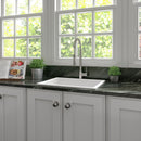 ZLINE 24 in. Rome Dual Mount Single Bowl Fireclay Kitchen Sink with Bottom Grid (FRC5123)