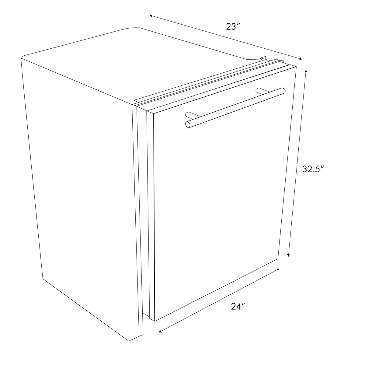 ZLINE 24 in. Panel Ready Top Control Dishwasher with Stainless Steel Tub, 52dBa (DW7713-24) - MyBBQDirect