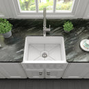 ZLINE 24 in. Venice Farmhouse Apron Front Reversible Single Bowl Fireclay Kitchen Sink with Bottom Grid (FRC5120) - MyBBQDirect