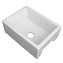 ZLINE 24 in. Venice Farmhouse Apron Front Reversible Single Bowl Fireclay Kitchen Sink with Bottom Grid (FRC5120) - MyBBQDirect