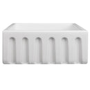 ZLINE 24 in. Venice Farmhouse Apron Front Reversible Single Bowl Fireclay Kitchen Sink with Bottom Grid (FRC5120) - MyBBQDirect