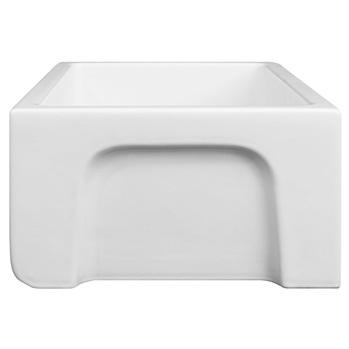 ZLINE 24 in. Venice Farmhouse Apron Front Reversible Single Bowl Fireclay Kitchen Sink with Bottom Grid (FRC5120) - MyBBQDirect