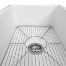 ZLINE 24 in. Venice Farmhouse Apron Front Reversible Single Bowl Fireclay Kitchen Sink with Bottom Grid (FRC5120) - MyBBQDirect