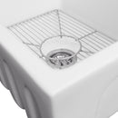 ZLINE 24 in. Venice Farmhouse Apron Front Reversible Single Bowl Fireclay Kitchen Sink with Bottom Grid (FRC5120) - MyBBQDirect