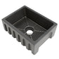 ZLINE 24 in. Venice Farmhouse Apron Front Reversible Single Bowl Fireclay Kitchen Sink with Bottom Grid (FRC5120) - MyBBQDirect