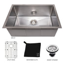 ZLINE 27 in. Meribel Undermount Single Bowl Kitchen Sink with Bottom Grid (SRS)