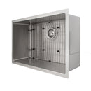 ZLINE 30" Meribel Undermount Single Bowl Stainless Steel Kitchen Sink with Bottom Grid (SRS-30)