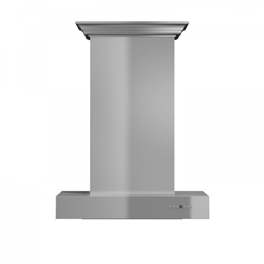 ZLINE 30 in. Professional Wall Mount Range Hood In Stainless Steel With Crown Molding (KECOMCRN-30) - MyBBQDirect