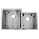 ZLINE 32 in. Jackson Undermount Double Bowl Kitchen Sink with Bottom Grid (SRDR-32)