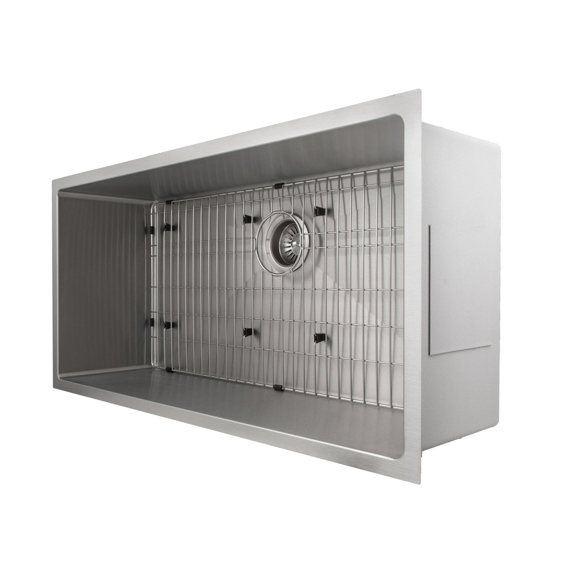 ZLINE 33 in. Meribel Undermount Single Bowl Stainless Steel Kitchen Sink with Bottom Grid (SRS-33) - MyBBQDirect