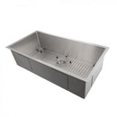 ZLINE 33 in. Meribel Undermount Single Bowl Stainless Steel Kitchen Sink with Bottom Grid (SRS-33) - MyBBQDirect