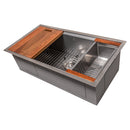 ZLINE 33 in. Garmisch Undermount Single Bowl Kitchen Sink with Bottom Grid and Accessories (SLS-33) - MyBBQDirect