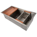 ZLINE 33 in. Garmisch Undermount Single Bowl Kitchen Sink with Bottom Grid and Accessories (SLS-33) - MyBBQDirect