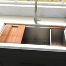 ZLINE 33 in. Garmisch Undermount Single Bowl Kitchen Sink with Bottom Grid and Accessories (SLS-33) - MyBBQDirect