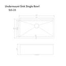 ZLINE 33 in. Garmisch Undermount Single Bowl Kitchen Sink with Bottom Grid and Accessories (SLS-33) - MyBBQDirect
