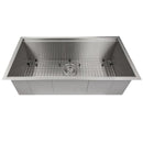 ZLINE 33 in. Garmisch Undermount Single Bowl Kitchen Sink with Bottom Grid and Accessories (SLS-33) - MyBBQDirect