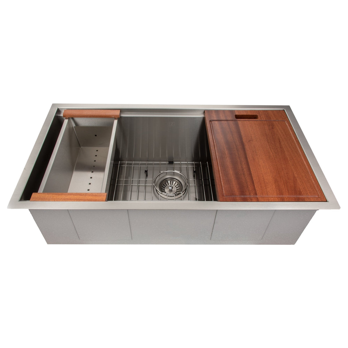 ZLINE 33 in. Garmisch Undermount Single Bowl Kitchen Sink with Bottom Grid and Accessories (SLS-33) - MyBBQDirect
