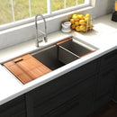ZLINE 33 in. Garmisch Undermount Single Bowl Kitchen Sink with Bottom Grid and Accessories (SLS-33) - MyBBQDirect