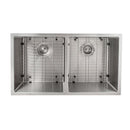 ZLINE 33 in. Anton Undermount Double Bowl Kitchen Sink with Bottom Grid (SR50D-33) - MyBBQDirect