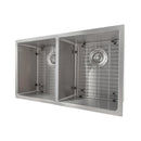 ZLINE 33 in. Anton Undermount Double Bowl Kitchen Sink with Bottom Grid (SR50D-33) - MyBBQDirect