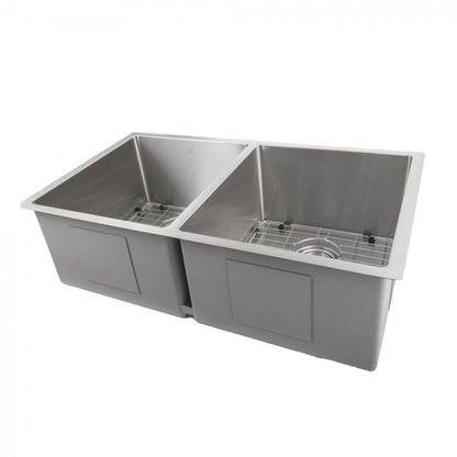 ZLINE 33 in. Anton Undermount Double Bowl Kitchen Sink with Bottom Grid (SR50D-33) - MyBBQDirect
