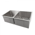 ZLINE 33 in. Anton Undermount Double Bowl Kitchen Sink with Bottom Grid (SR50D-33) - MyBBQDirect