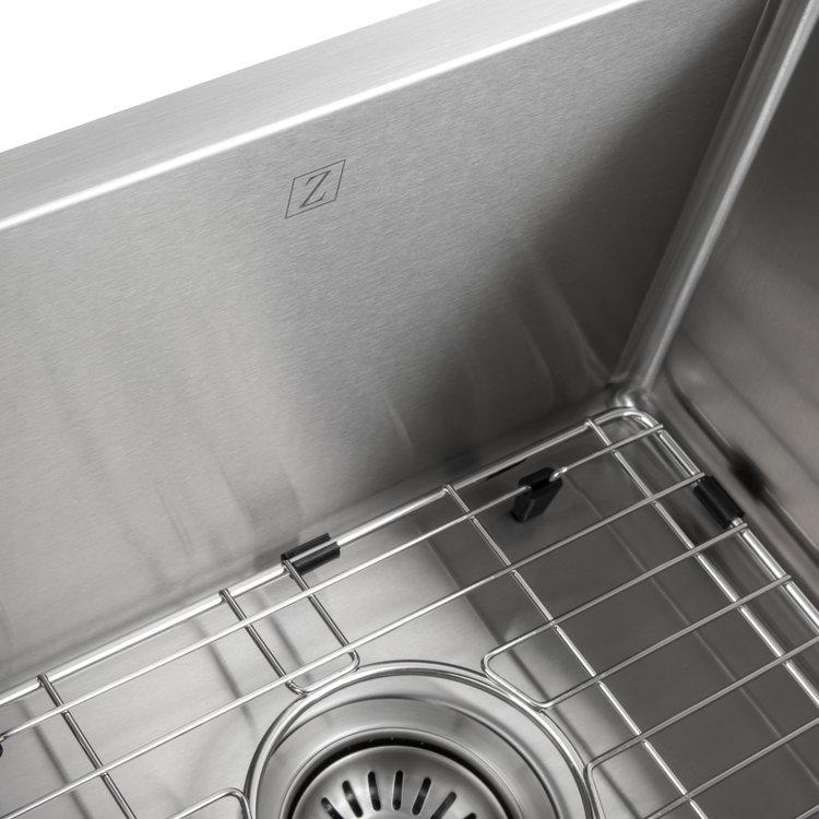ZLINE 33 in. Anton Undermount Double Bowl Kitchen Sink with Bottom Grid (SR50D-33) - MyBBQDirect