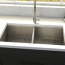 ZLINE 33 in. Anton Undermount Double Bowl Kitchen Sink with Bottom Grid (SR50D-33) - MyBBQDirect